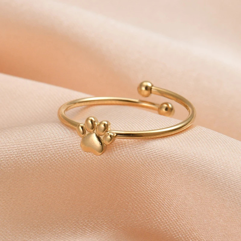 Bague Fine Patte de Chien or