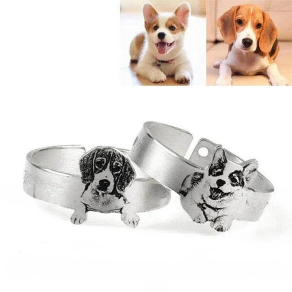 Bague Chien Photo Personnalisable