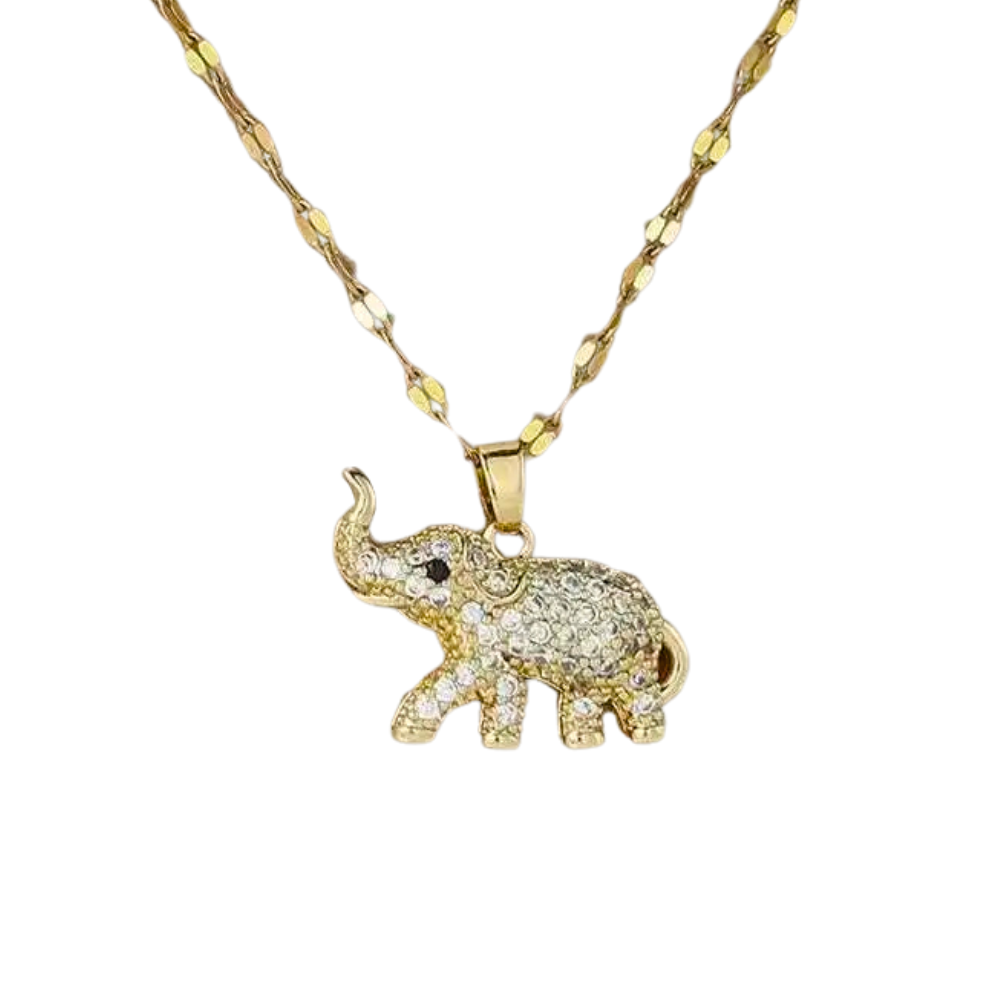 Collier Éléphant Brillant