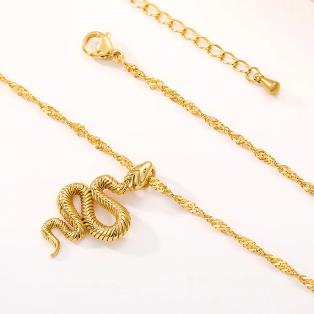 Collier Serpent Or doré