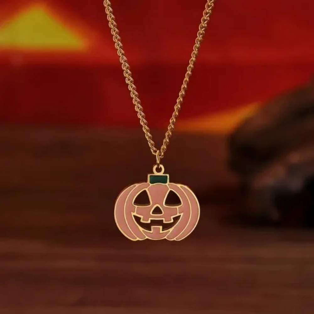 Collier Citrouille Orange halloween