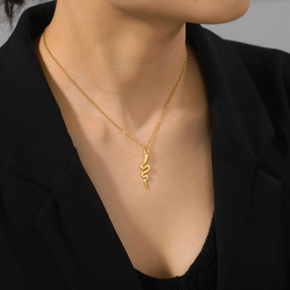 Collier Serpent Fin femme