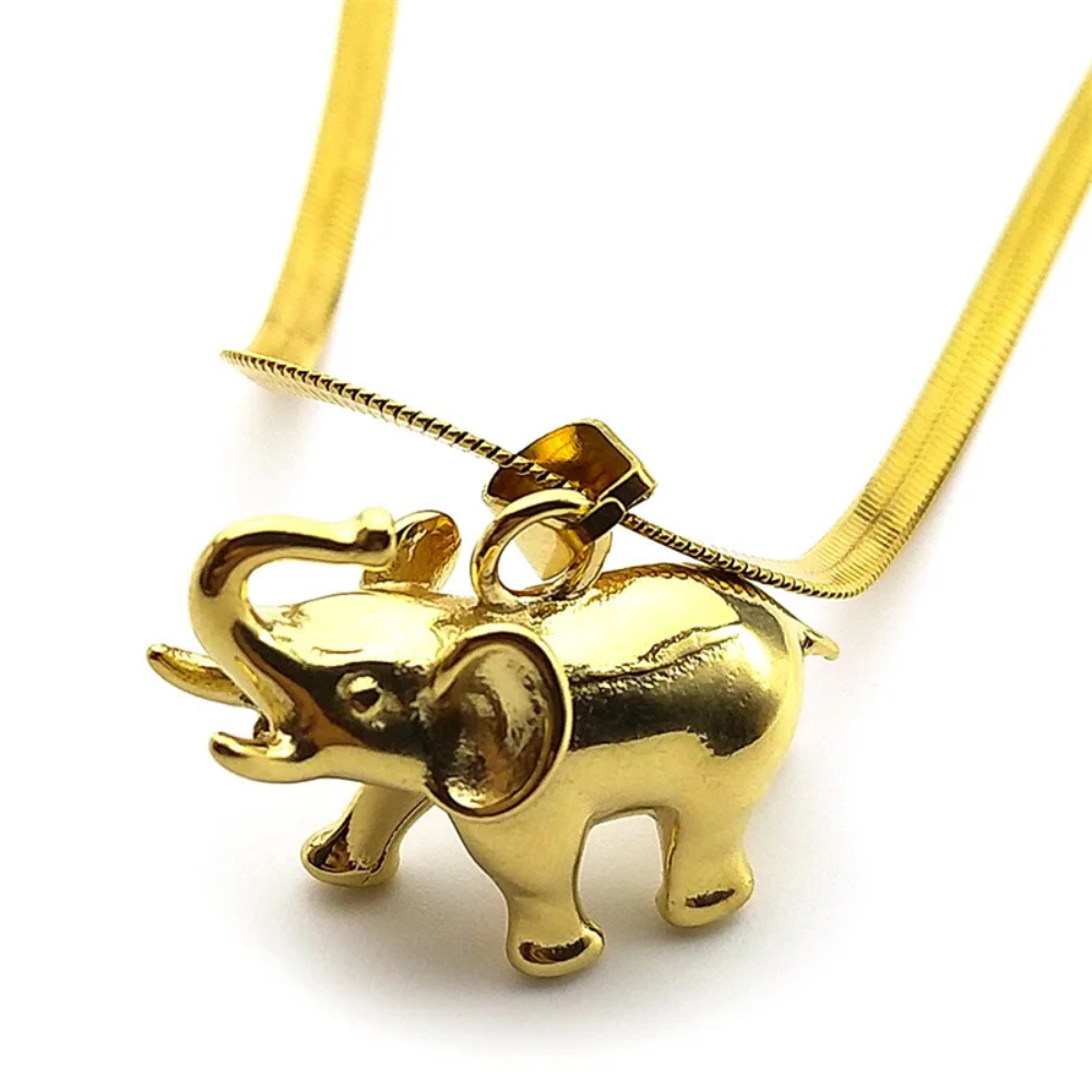 Pendentif Éléphant Asiatique or