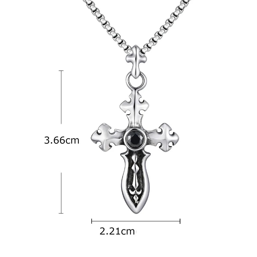 Collier Croix Médiévale Homme pendentif