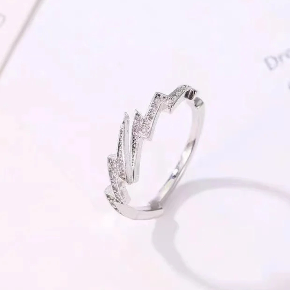 Bague Éclair Strass argent