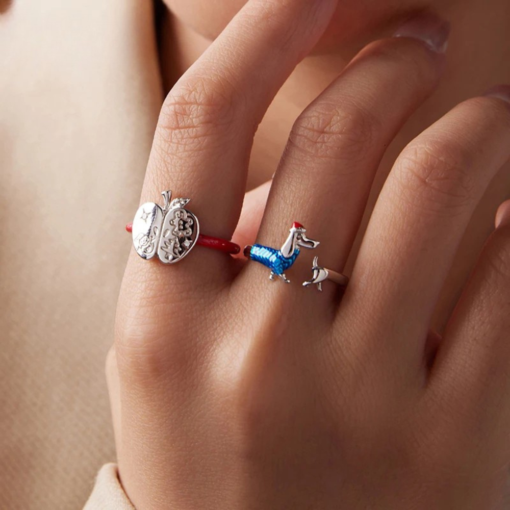 Bague Pomme Noël rouge