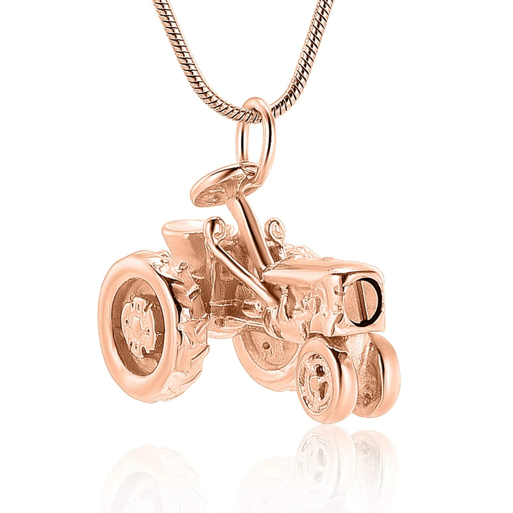 Collier Tracteur rose
