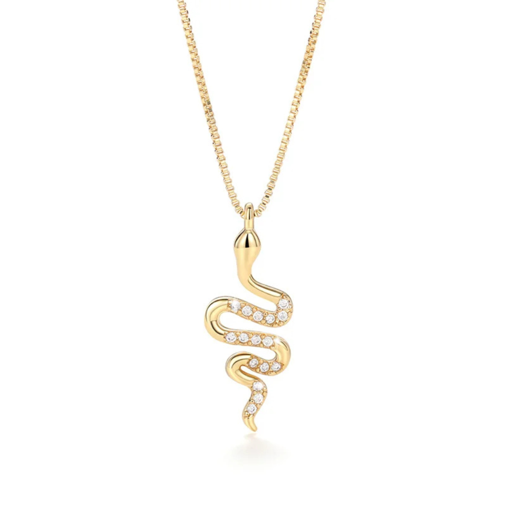 Collier Pendentif Serpent Brillant