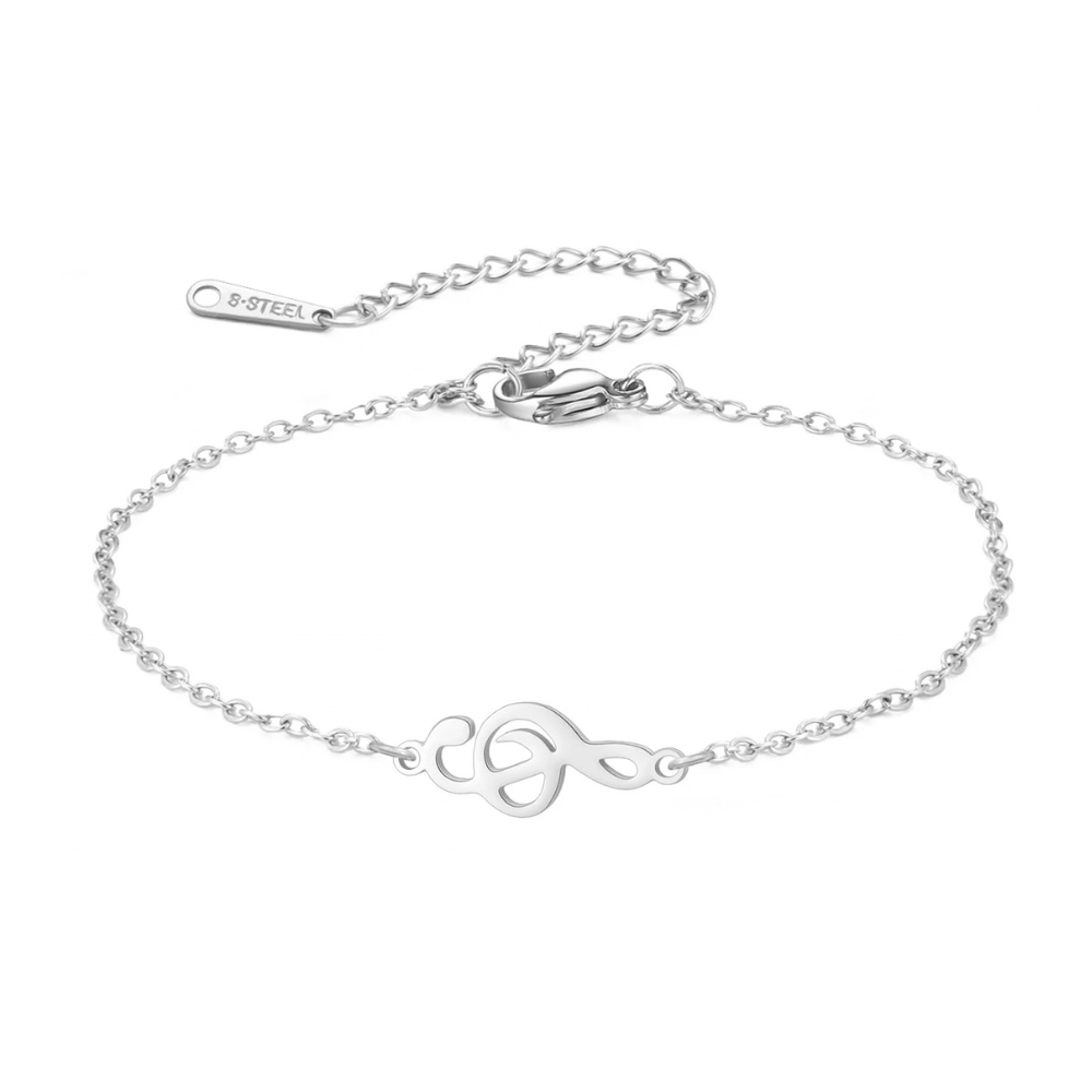 Bracelet Coeur Musique argent