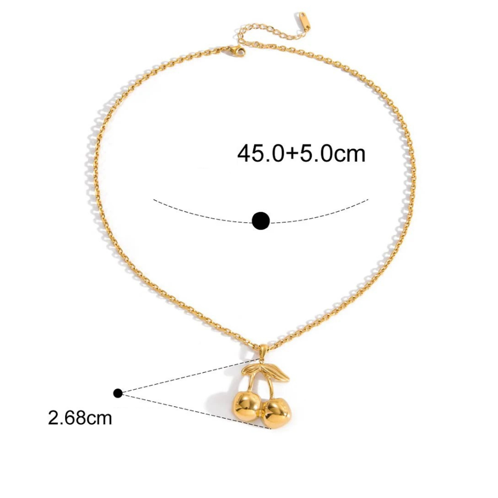 Collier Cerise Or Femme chaine