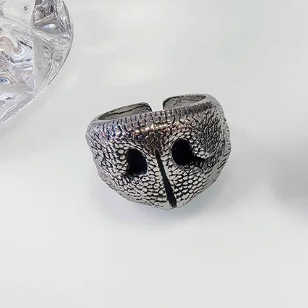 Bague Nez de Chien acier
