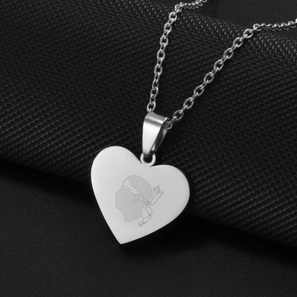 Collier Corse Coeur argent