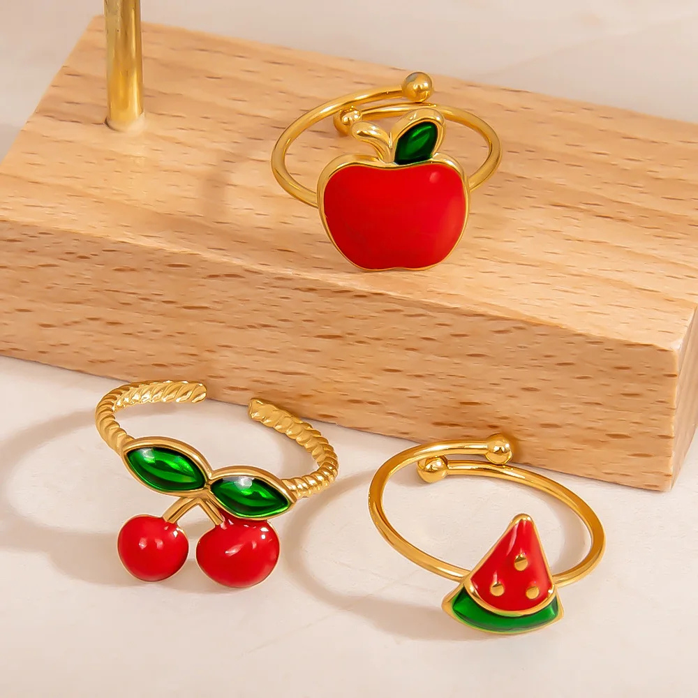 Bague Pastèque Femme rouge