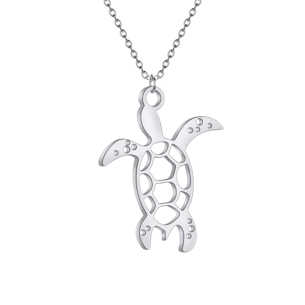 Collier Pendentif Tortue argent