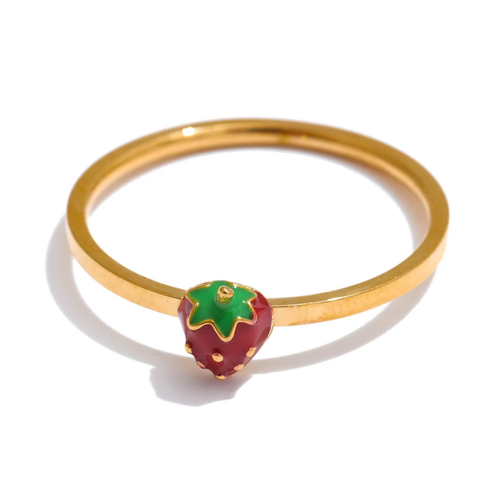 Bague Fraise Or