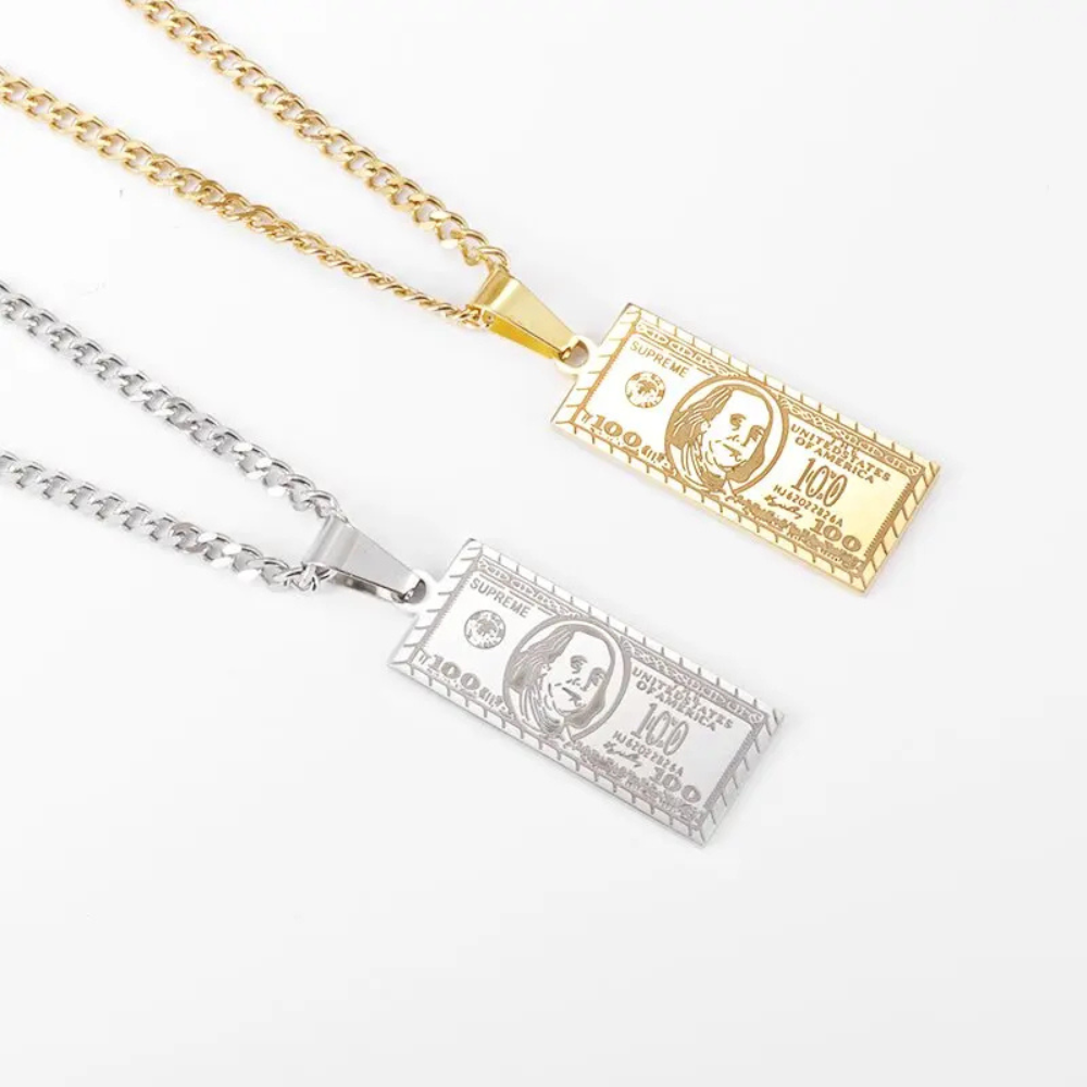 Collier Dollar Billet pendentif