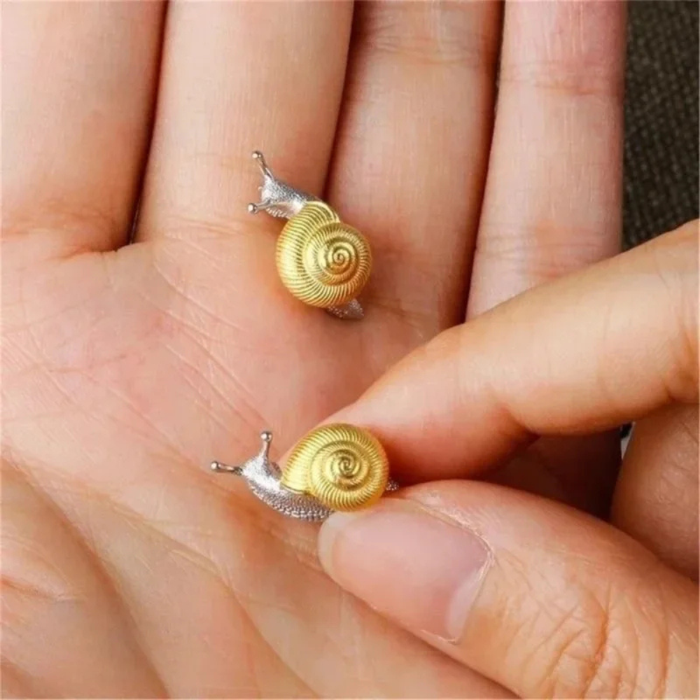 Boucles d'Oreilles Escargot acier