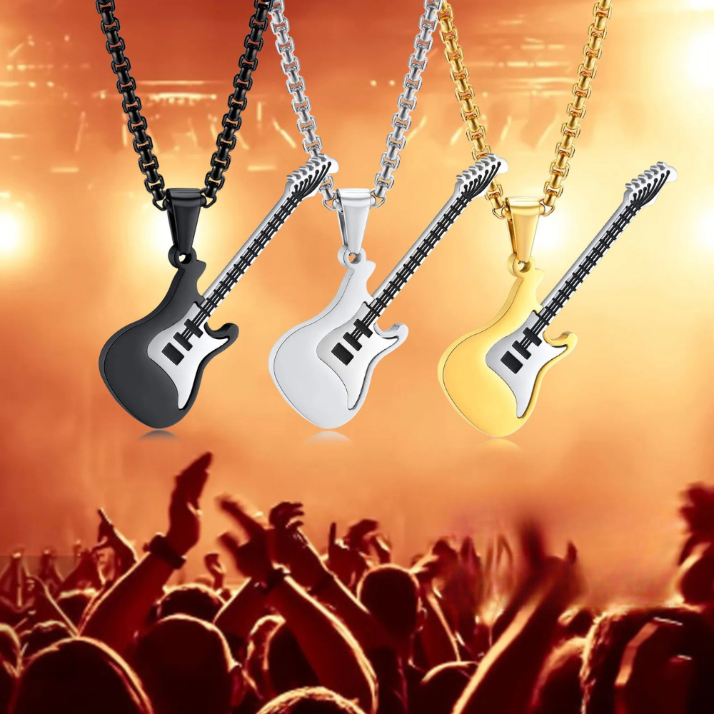 Collier Guitare Rétro