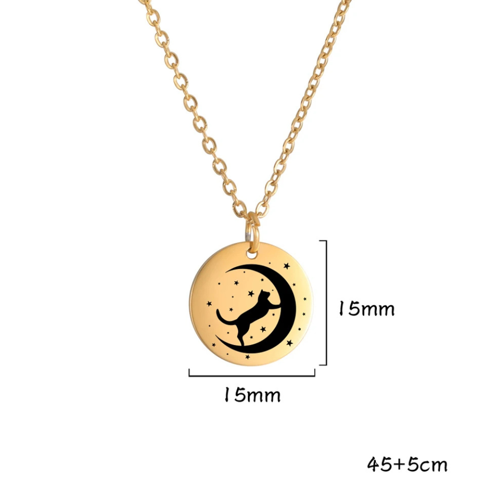 Collier Chat Nuit or