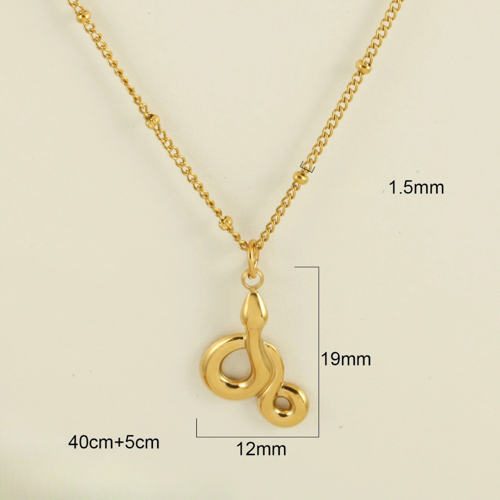 Collier Serpent Élégant pendentif