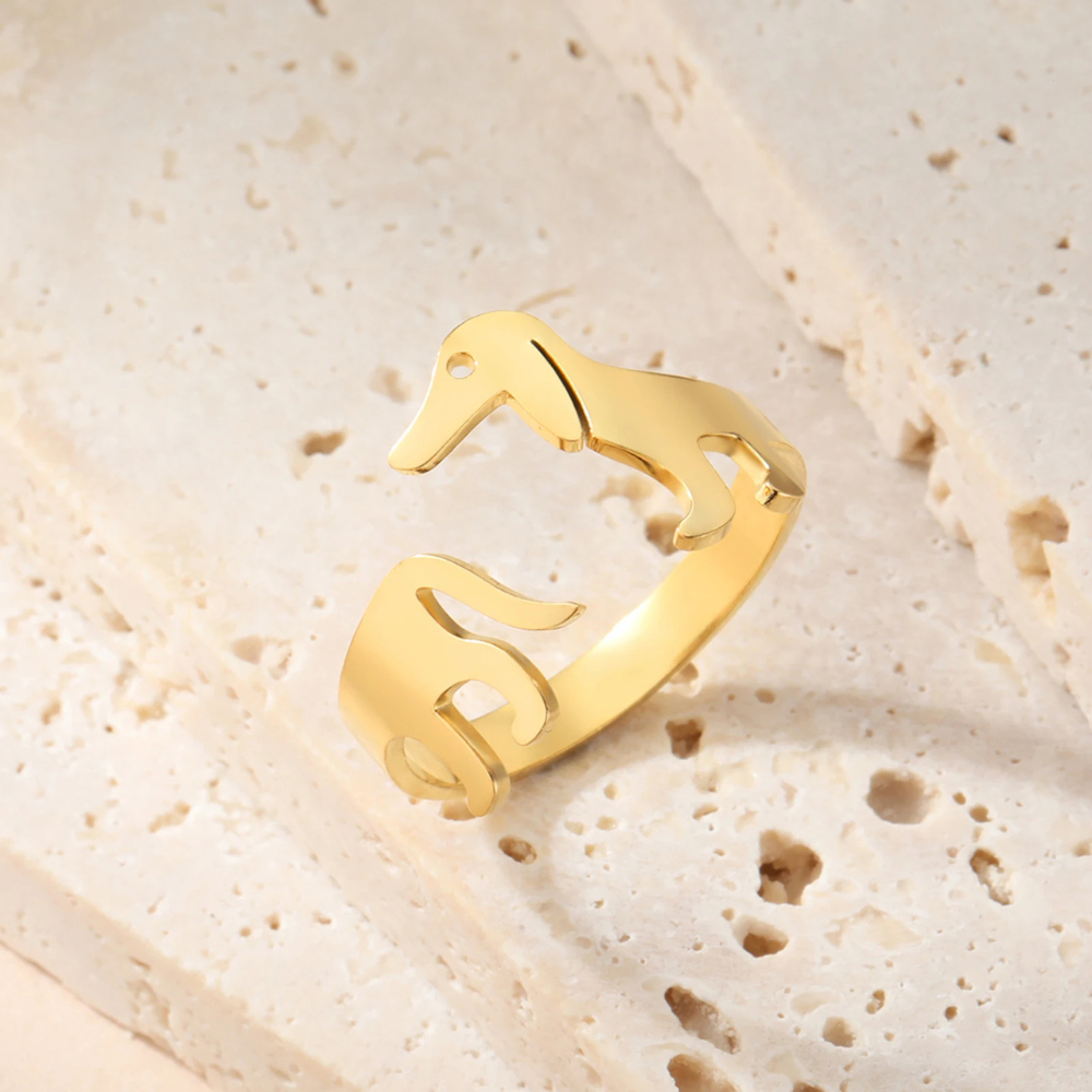 Bague Chien Ajustable femme