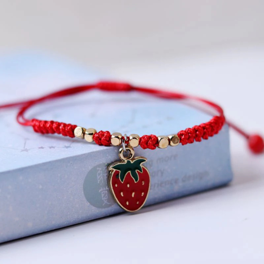 Bracelet Fraise tissu