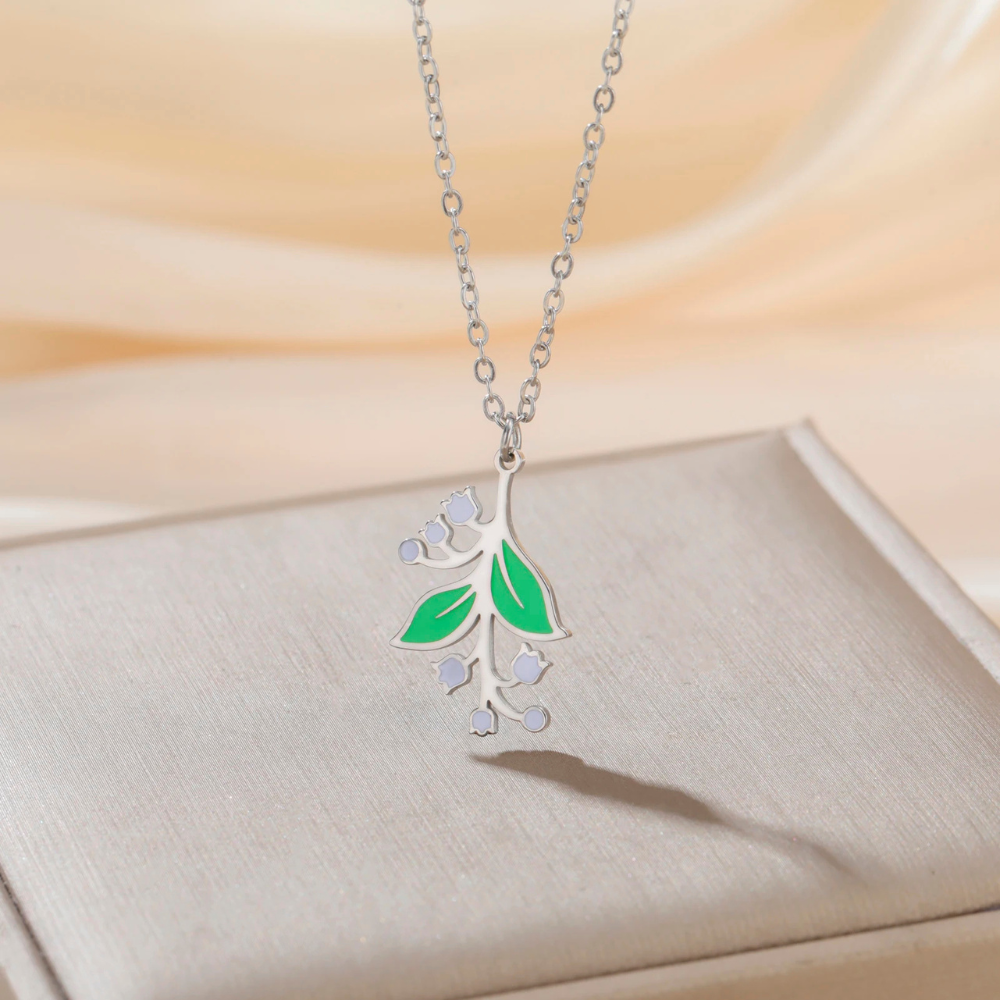 Collier Fleur Muguet argenté