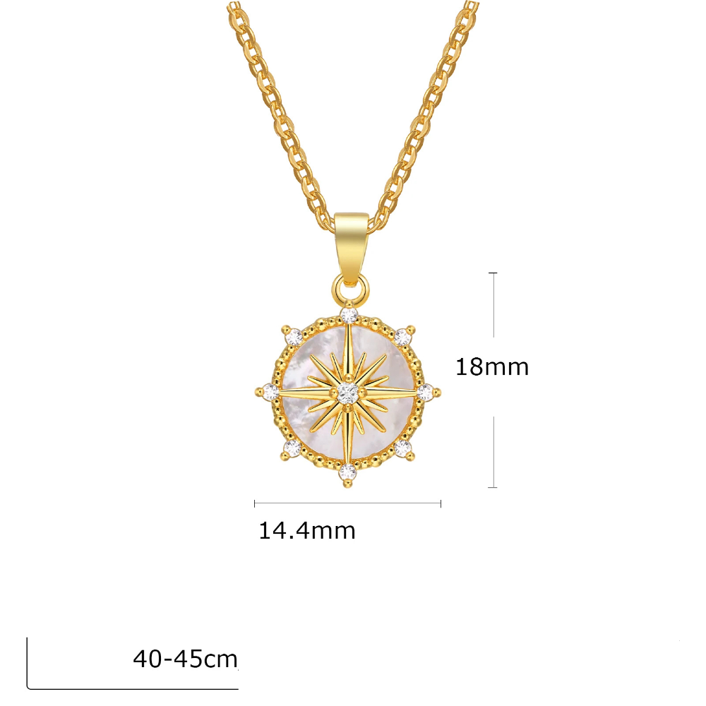 Collier Boussole diamant Femme or