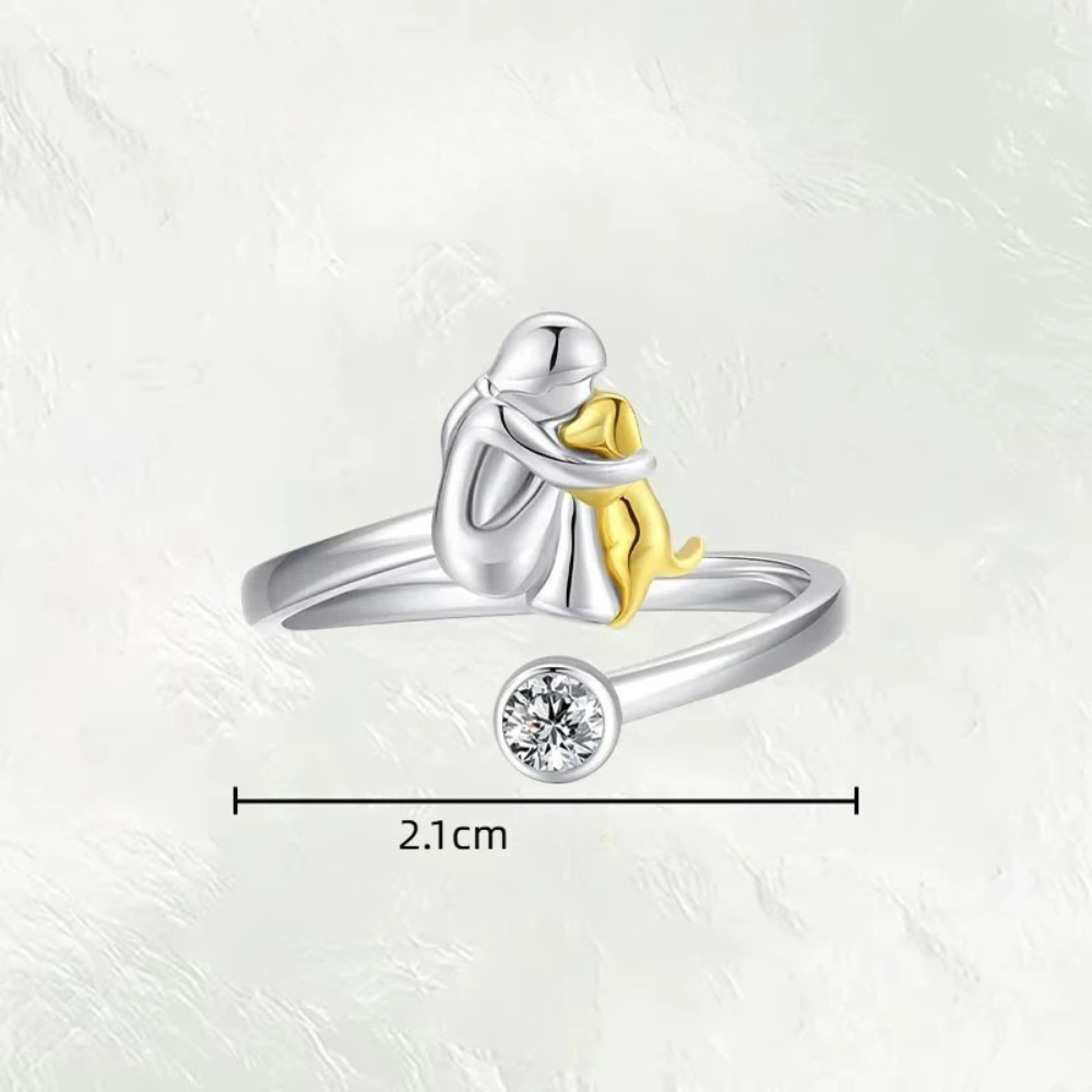 Bague Chien strass