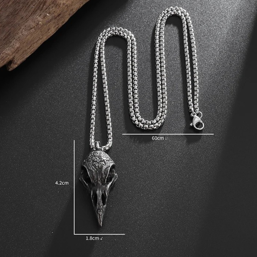 Collier Crâne de Corbeau homme