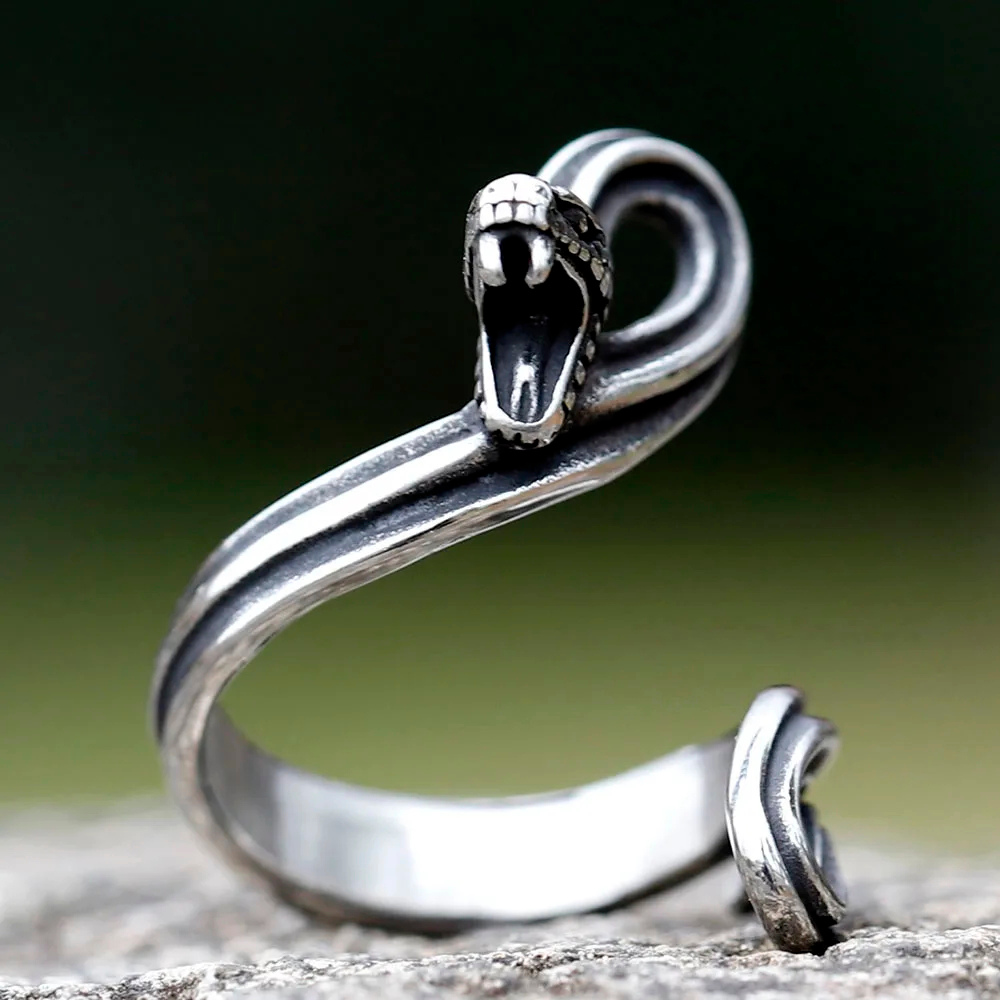 Bague Serpent Agressif argent