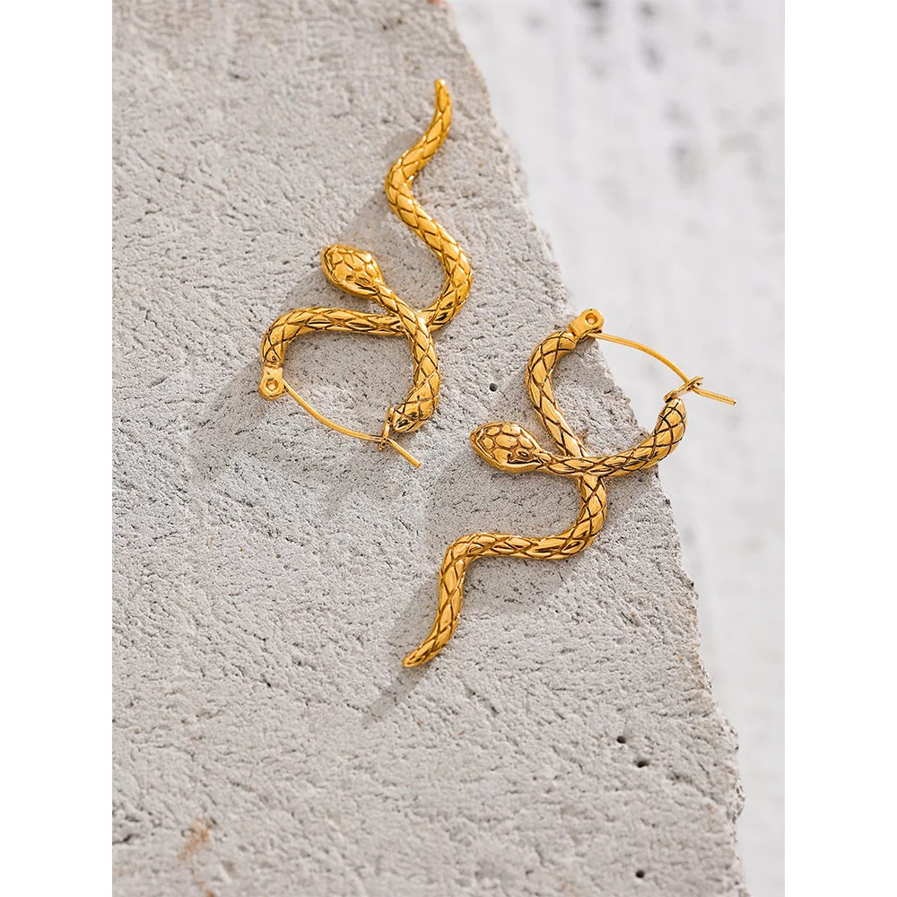 Boucles d'Oreilles Serpent Pendant fille