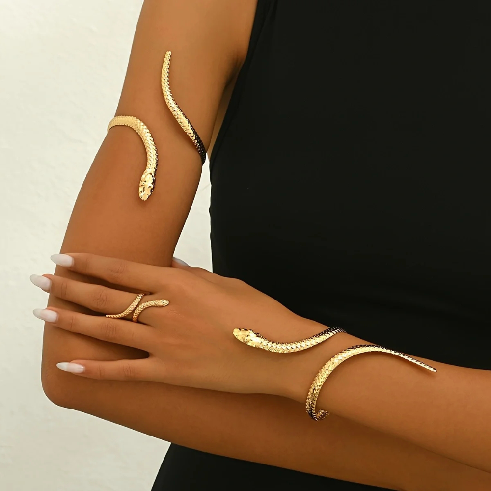 Bracelet Avant-Bras Serpent Doré or