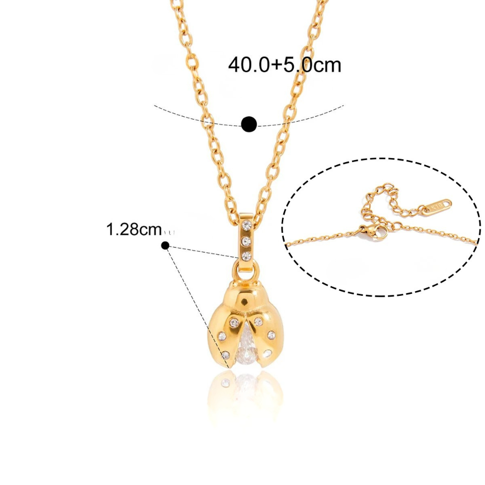 Collier Coccinelle doré