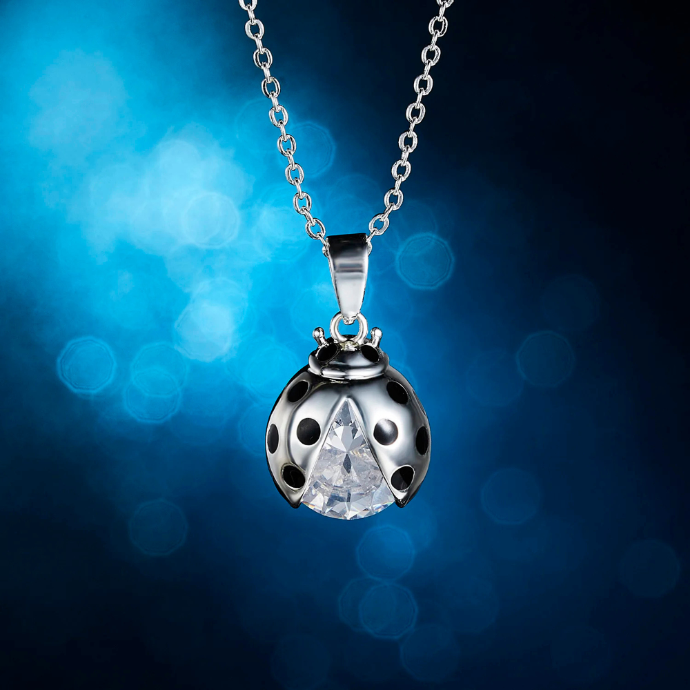 Collier Coccinelle Diamant acier