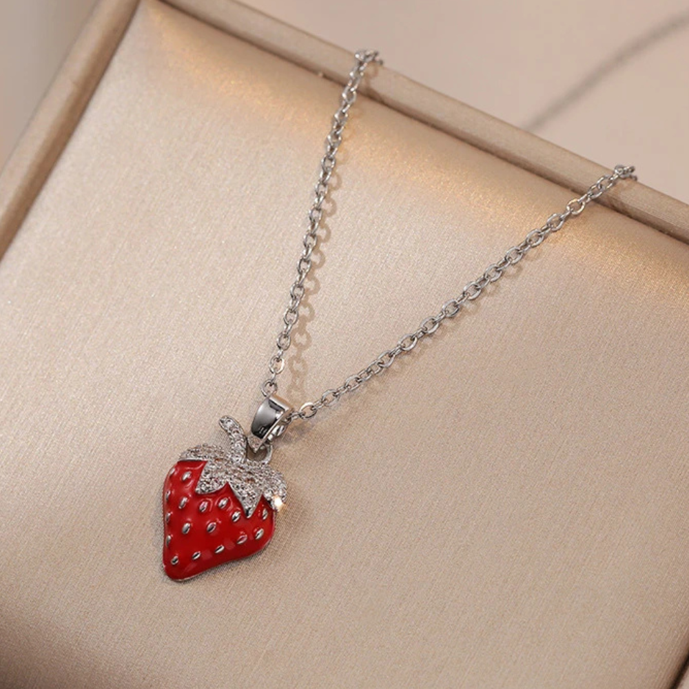 Collier Fraise Argent