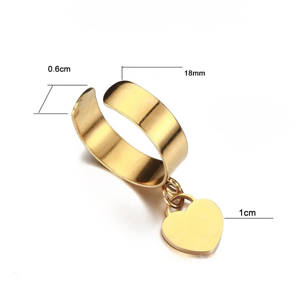 Bague Cœur Breloque doré