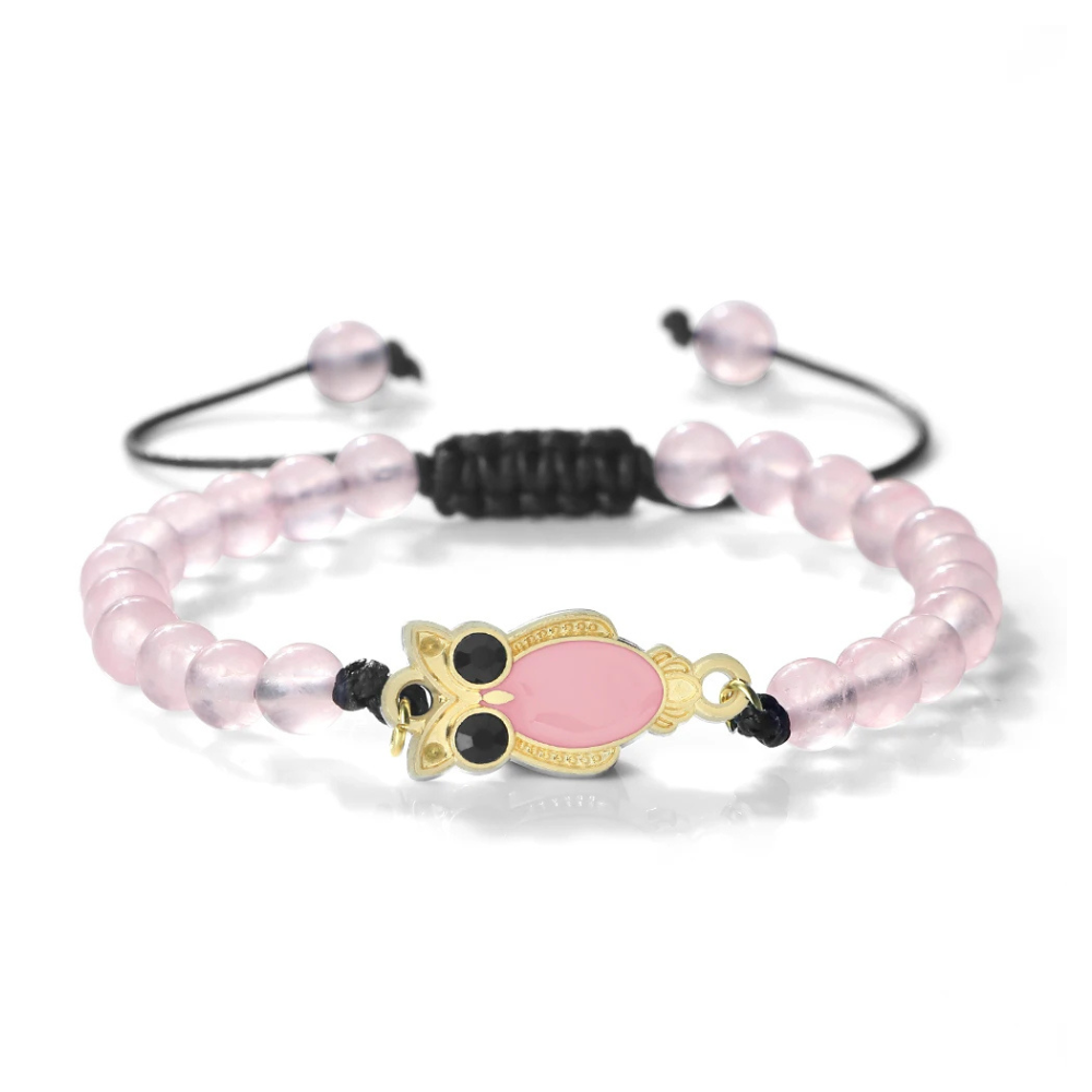 Bracelet Homme Chouette rose
