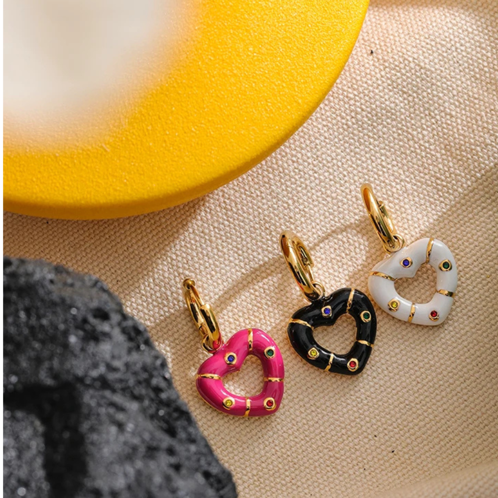 Boucles d'Oreilles Coeur Fashion acier inox