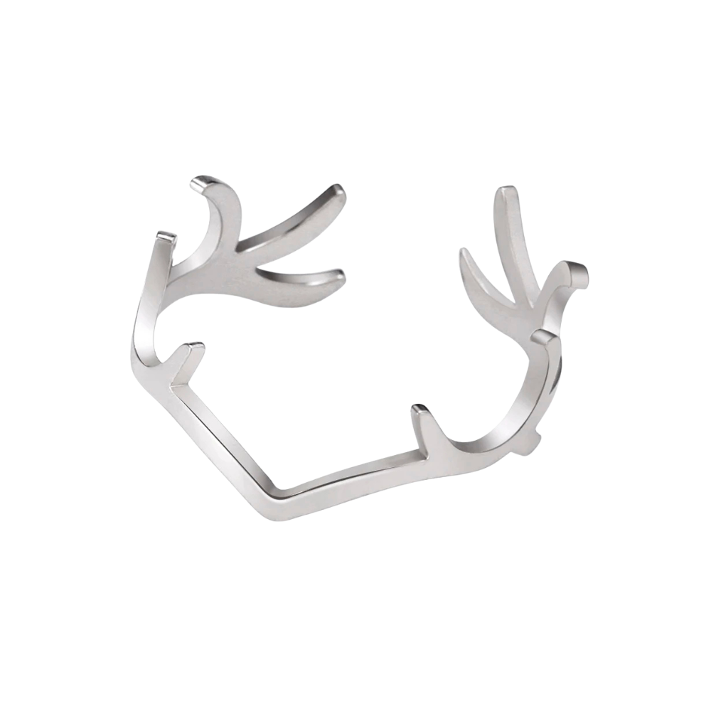 Bague Bois de Cerf Acier