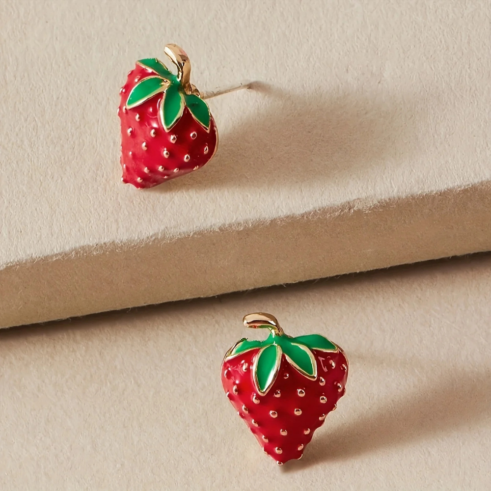 Boucles d'Oreilles Fraise femme