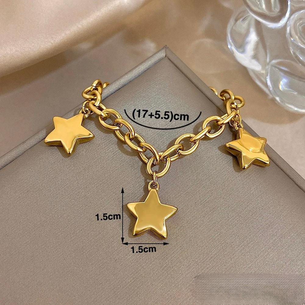 Bracelet Trois Étoiles doré