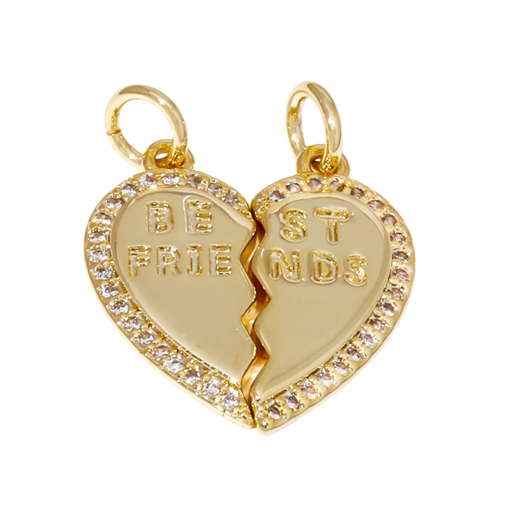 Double Collier Coeur Best Friends femme