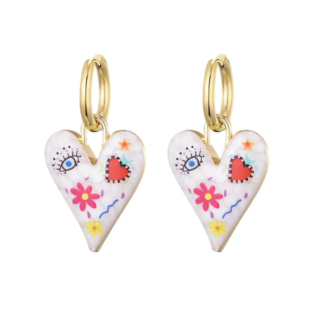 Boucles d'Oreilles Coeur Dessins