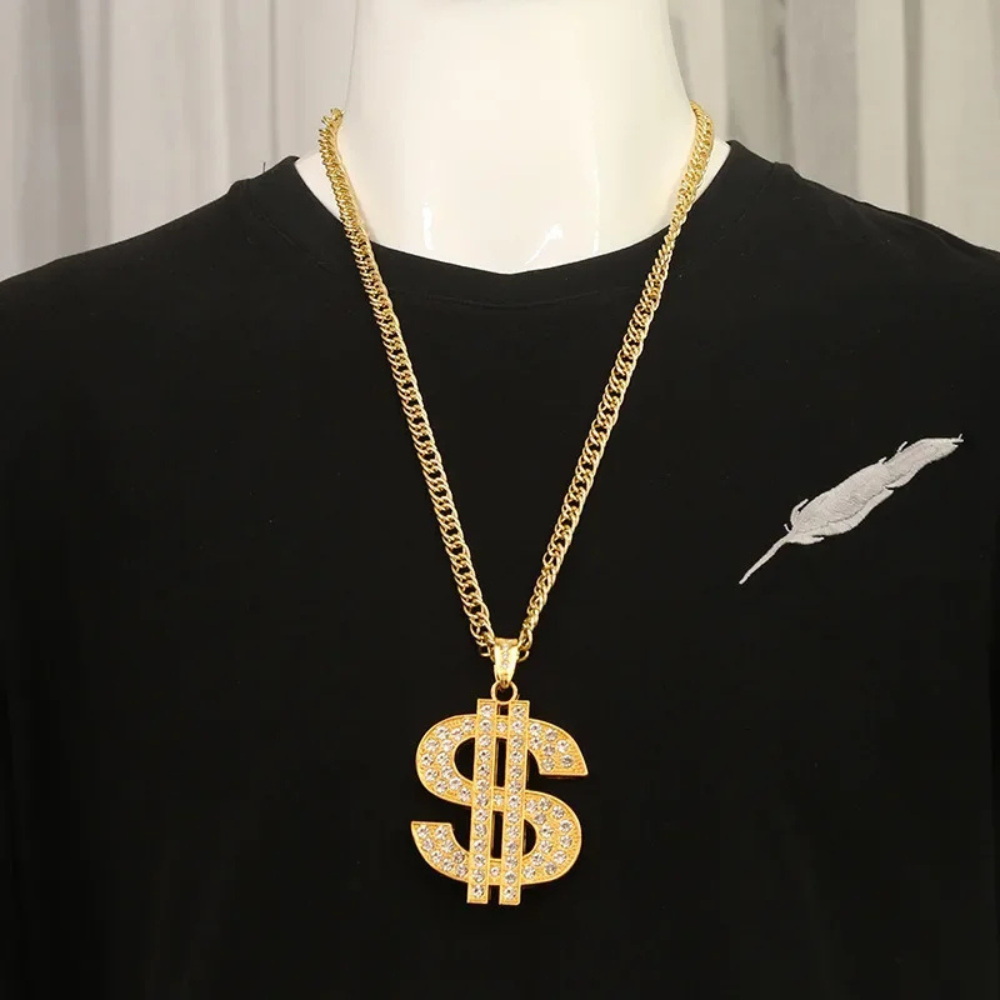 Collier Dollar Cartoon homme