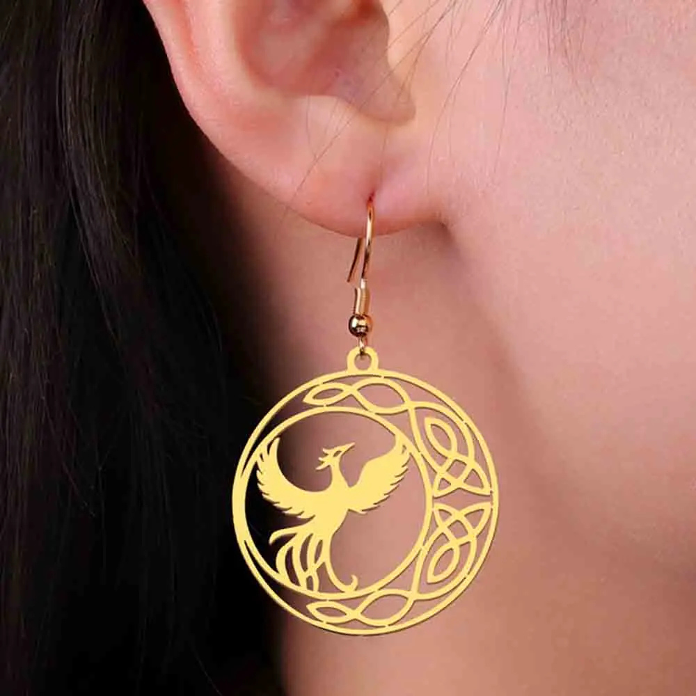 Boucles d'Oreilles Phoenix Cercle or