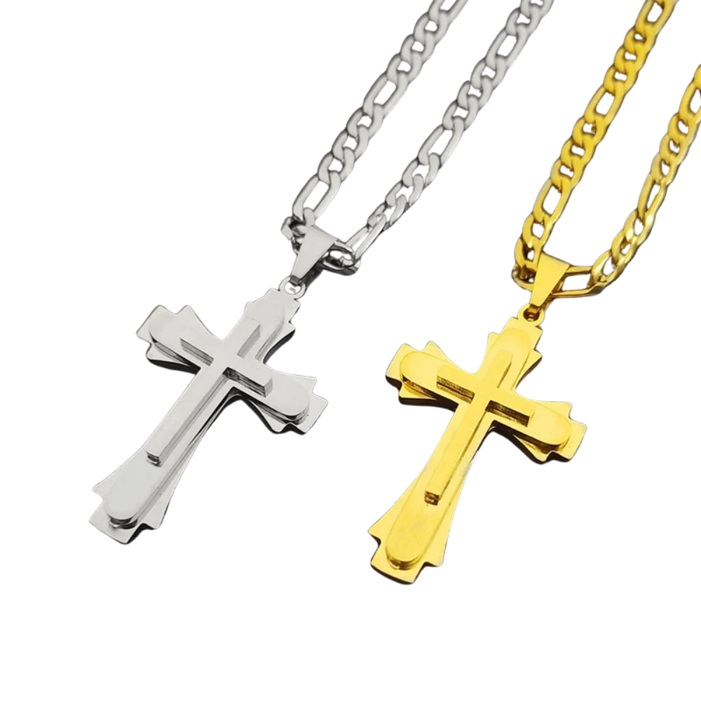 Collier Chaine et Grosse Croix