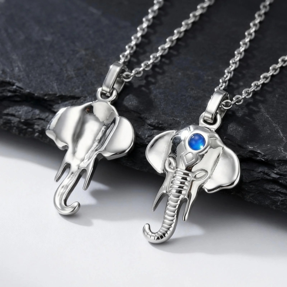 Collier Éléphant Homme argent