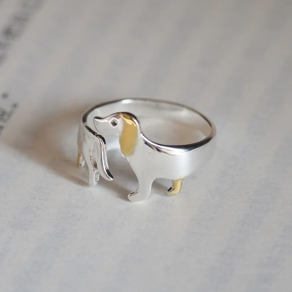 Bague Chien Tour de Doigt argent