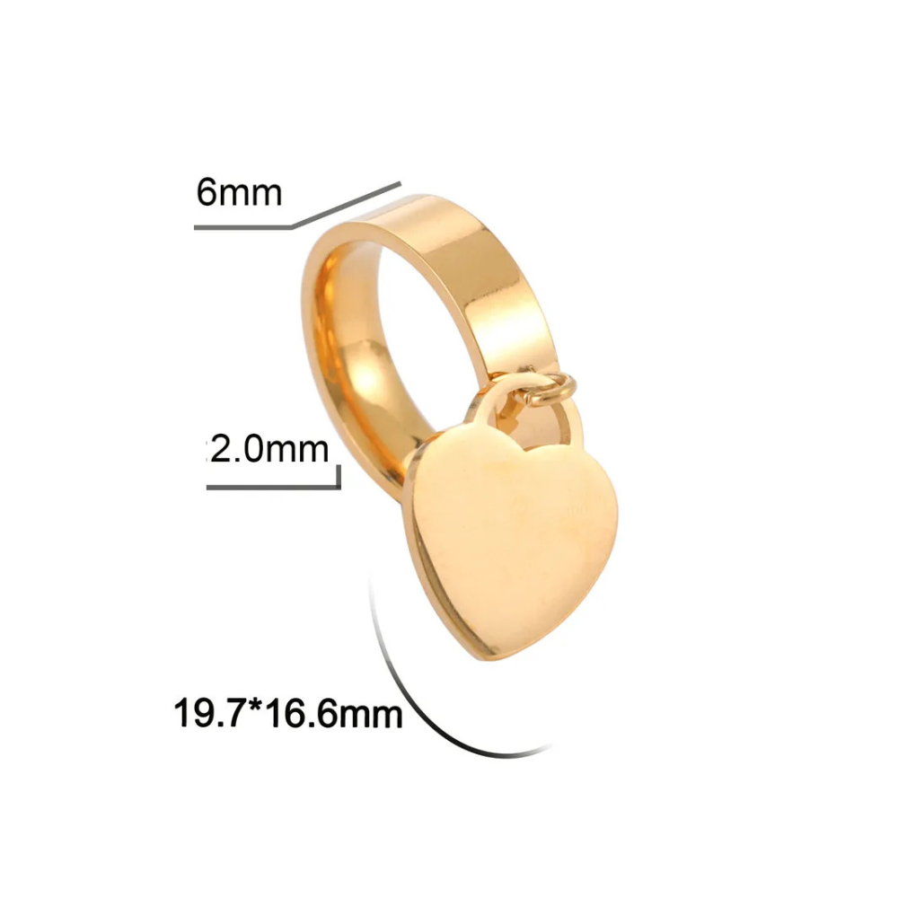 Bague Cœur Charm doré